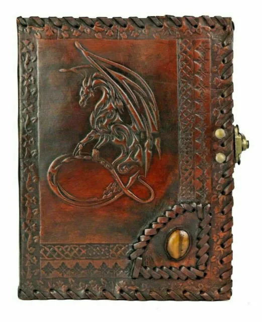 Dragon Vue Pierre Cuir Housse Journal sans Doublure Vierge Notebook Vintage