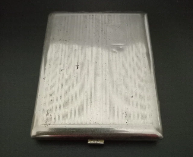 ANCIEN ÉTUI À cigarettes couleur argent fabriqué en Autriche beau design anné... EUR 51,74 - PicClick FR