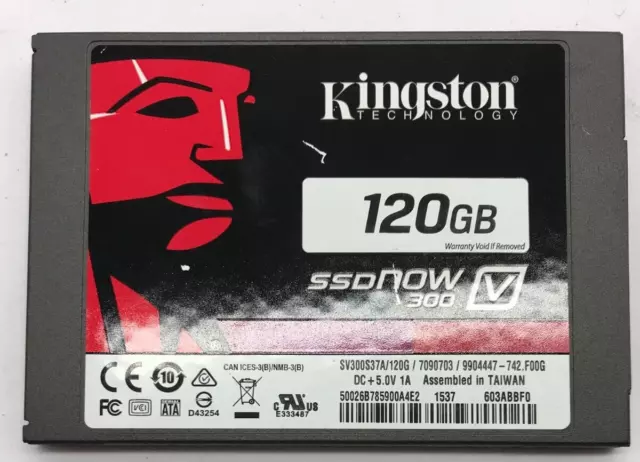 Disco Duro Kingston 120 Gb Ssd Now V 300 Sata Iii Sv300S37A/120G 2,5" #Nfp547