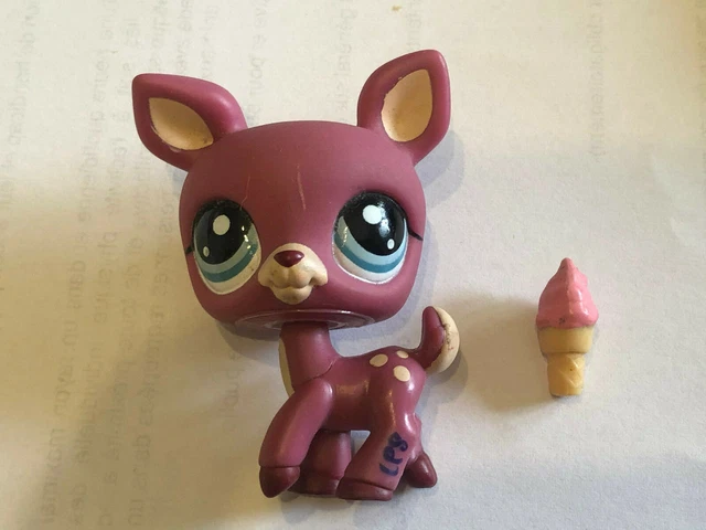 Littlest Petshop Faon Ou Biche Lps 1517 Et Sa Glace D'origine Fawn And Ice Cream