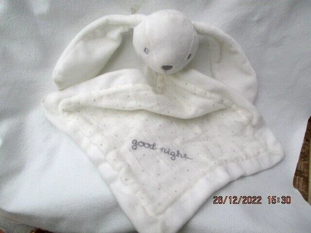 doudou lapin blanc gris étoile lange good night simba toys kiabi