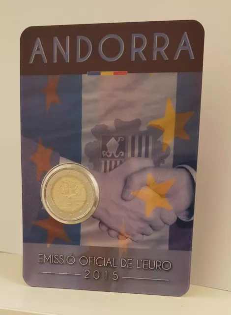 2 euro comm. Andorra in coincard -25°Anniversario Accordo Doganale UE