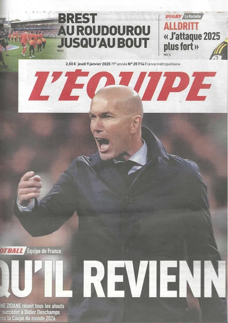 Hors-série L'Equipe Football - Zinedine Zidane - Avec Poster XXL - Édition Originale 2022