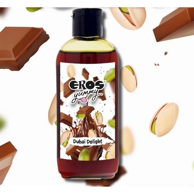Lubrifiant Intime Dubai Saveur Chocolat Pistache - 100 Ml, Hypoallergénique, Comestible, Valable Jusqu'à 2028