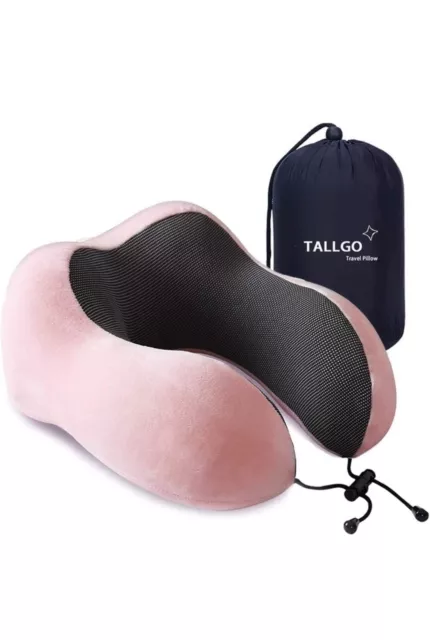 Travel Pillow, Best Memory Foam Neck Pillow Head Support Soft Pillow Pink