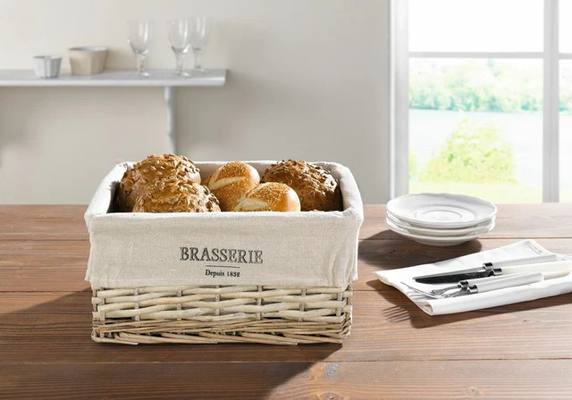 Salvare Set 2x Füllkorb " Brasserie " Cesto Intessuto Natura Manico Bottiglie