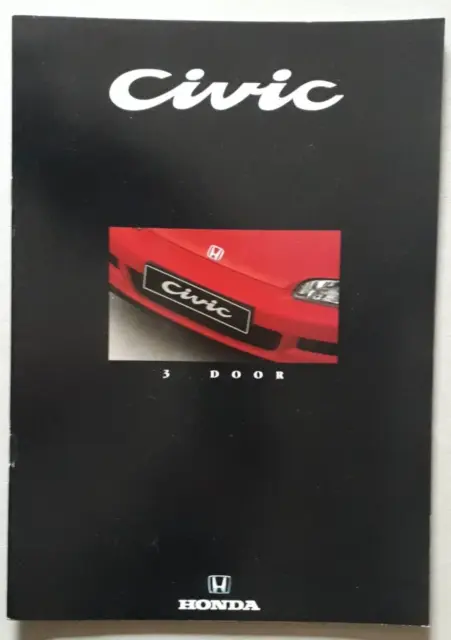 Honda Civic 3 Door Hatchback Brochure 1991 - DX VEi LSi ESi VTi