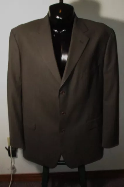 Men's BROOKS BROTHERS Brown Wool Blazer Suit Jacket Size 48 Long NWOT