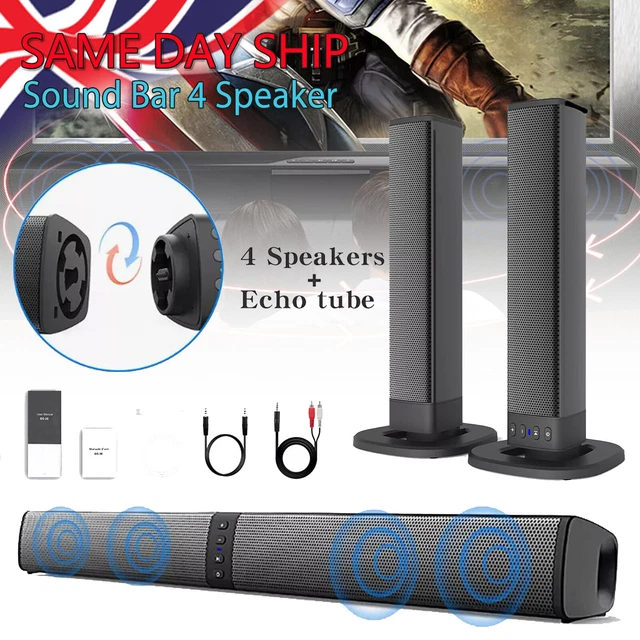 BLUETOOTH HOME TV SoundBar Detachable Speaker System Wireless Subwoofer