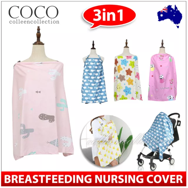 3 in 1 Baby Breastfeeding Nursing Cover Scarf  Maternity Generous Blanket Cover