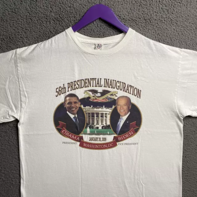 Barack Obama 2nd Inauguration MLK Day Presidential Mens Large Joe Biden T-shirt