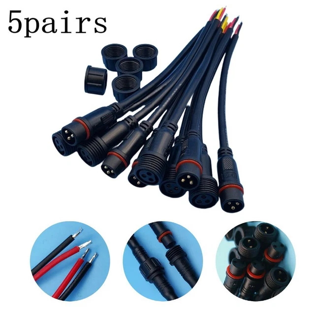 Get seamless lighting with these 2/3 Pin Waterproof LED Connector Cables