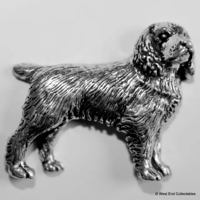 Cocker Spaniel Pewter Pin Brooch - British Hand Crafted - Gun Dog Hunting Animal