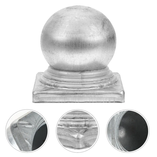 4 piezas tapas de poste de cerca de hierro fundas de columna para Die Verande Silver