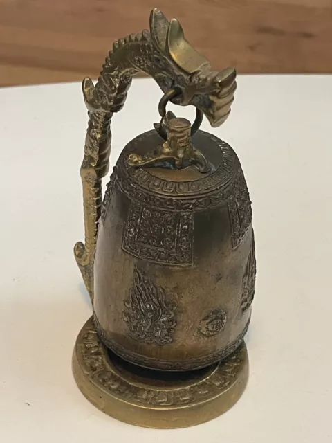 Chinese Bronze Dragon BELL Vintage