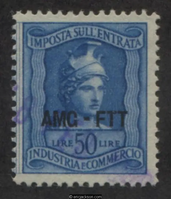 Trieste Industry & Commerce Revenue Stamp, FTT IC104 right stamp, used, VF