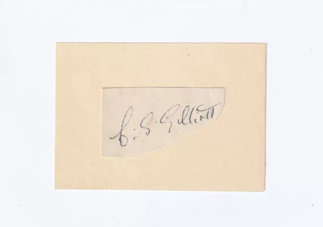 CHARLIE ELLIOTT DERBYSHIRE COUNTY CRICKETER original autograph signed cutting