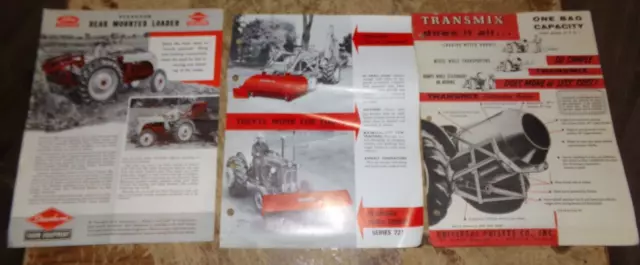 3-lot vintage ford/dearborn tractor attachments brochures good used