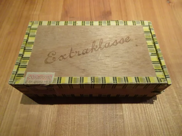 alte Zigarrenkiste Extraklasse original Schachtel Sammlerstück 18,3x11x5,5cm
