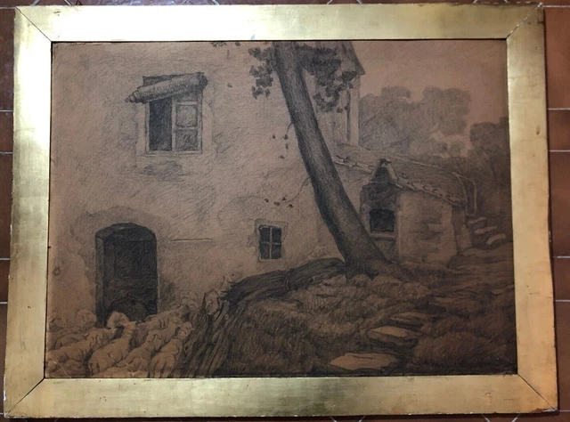 Welcome 1924 Maremma House Signed Dedication 86.5x63 cm Historical Work