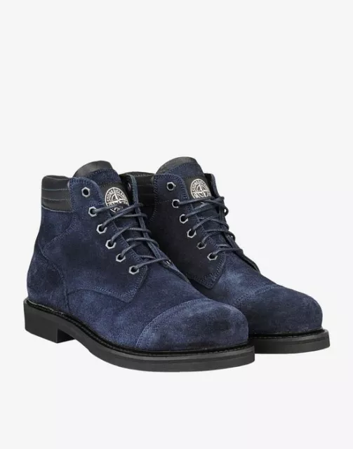 Stone Island by Diemme Mens Ankle Boots Blue Suede S0168 Size 8 Made in Italy