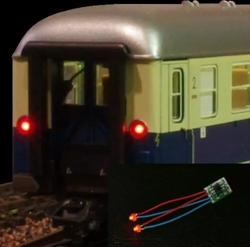 Zugschlußbeleuchtung Schlußbeleuchtung Waggons H0 TT N 1,8mm LED rot S084