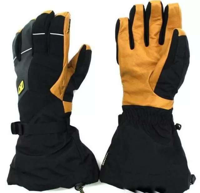 Klim Mens Togwotee Waterproof Breathable Gore-Tex Snowmobile Gloves - Black