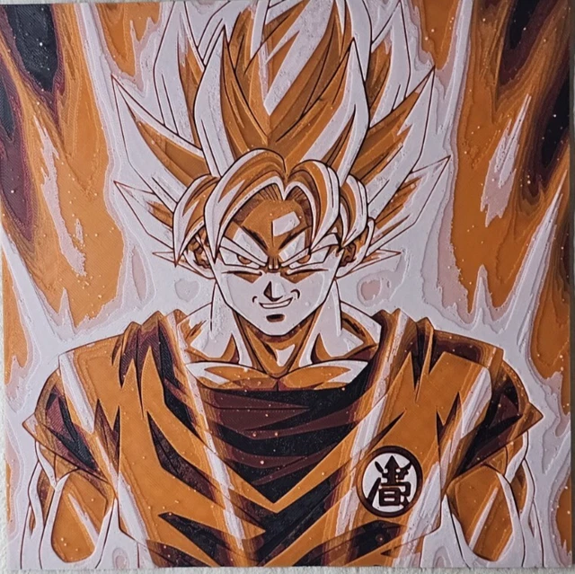 Déco Murale Dragon Ball Z - Toile En 5 Panneaux - Goku, Vegeta, Gogeta - Neuf - Prêt à Accrocher