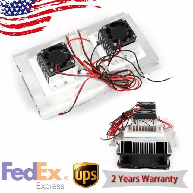 12V Semiconductor Refrigeration Peltier Cooler Cooling Fan Air Dehumidifier 140W