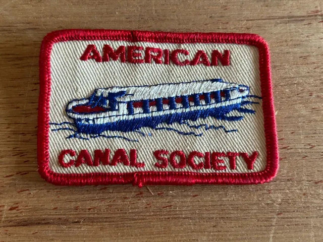 American Canal Society Uniform Patch Cool Graphics 2" x 3" Vintage Nautical
