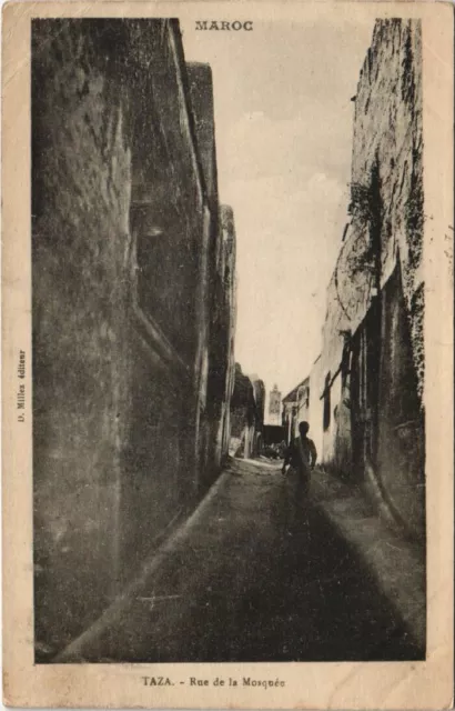 CPA AK TAZA Rue de la mosquée MAROC (24536)
