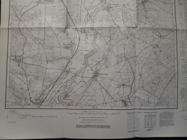 Landkarte Meßtischblatt 3954 Wellmitz i.d. Neumark, Crossen, Guben, von 1938 3