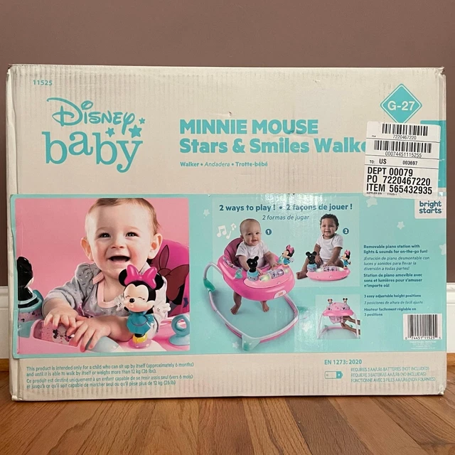 DISNEY BABY MINNIE Mouse Stars & Smiles Walker with Activity Center 35