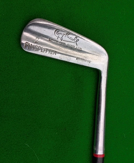 Ancien putter Georg Nicoll pointe bois mashie tige caryer clubs de golf