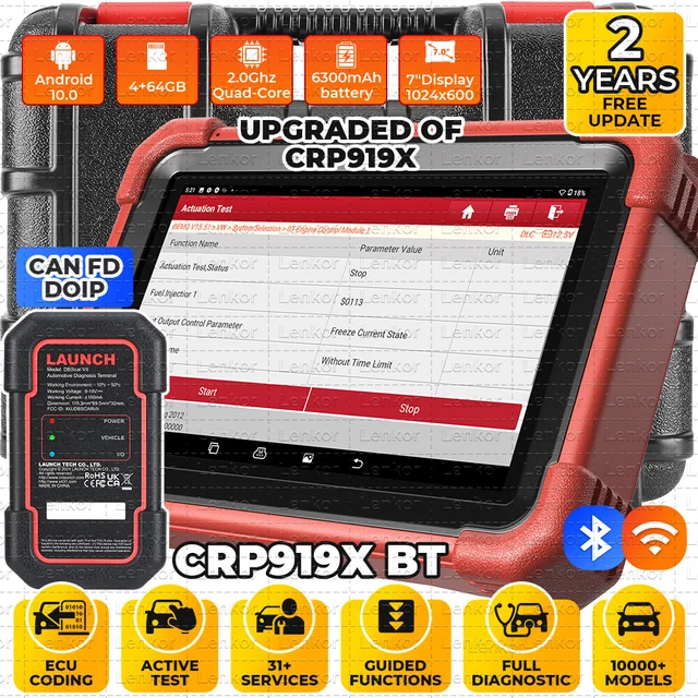2025 LAUNCH CRP919X BT KFZ Diagnosegerät Auto OBD2 Scanner ECU Coding ...