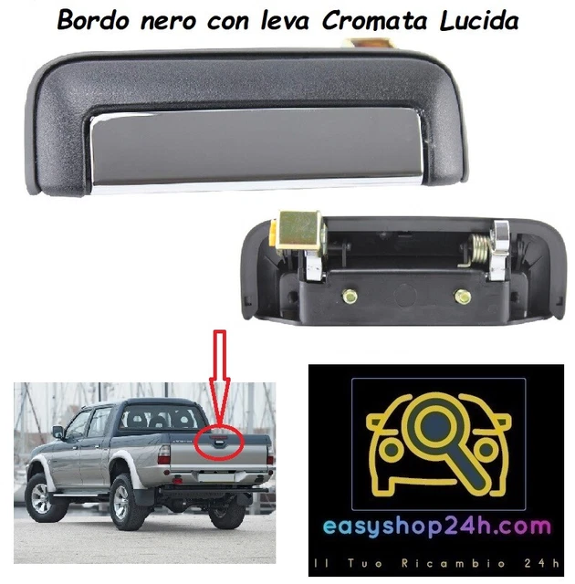 Poignée De Hayon Pour Toyota Hilux 1988-2015 - Remplace 69090-89102, 69090-71010 - Noir, Plastique Et Métal - Installation Facile