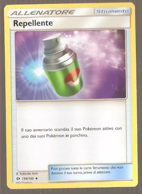 CARTA CARD Pokèmon TM Sole e Luna Repellente allenatore strumento 130/149