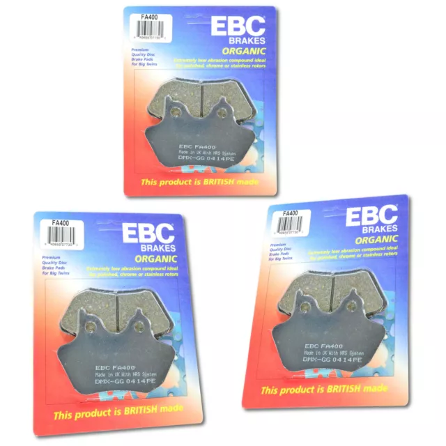 Standard Organic Brake Pads - Set of 3 For Front & Rear EBC FA400