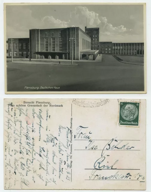 86891 - Flensburg - German House - postcard, run 26.9.1933