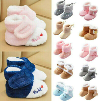 Baby Girl Boy Snow Boots Winter Booties Infant Toddler Newborn Crib Shoes
