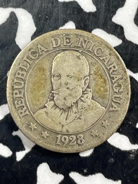 1928 Nicaragua 10 Centavos Lot#M1990 Silver!