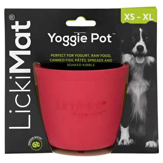 LickiMat Yoggie Pot Fucsia, Perros Anti-deglución-cuenco, Nuevo