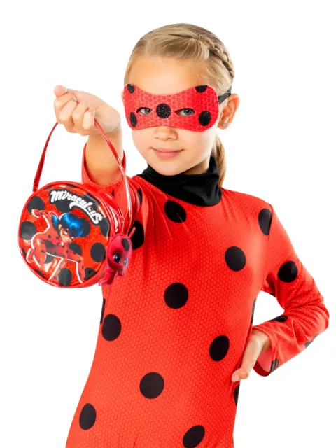 Oficial Niños Milagroso Ladybug de Lunares Máscara Bolsa Accesorio Disfraz Set