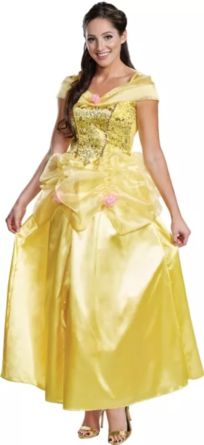 Women's Belle Deluxe Costume Dress Gown Disney Princess Beauty Beast