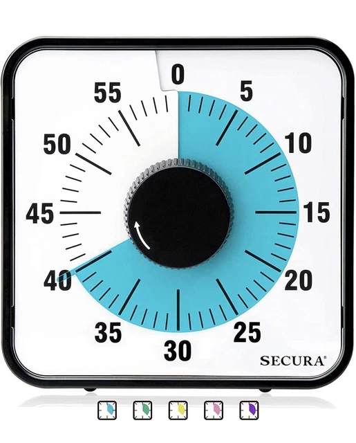 SECURA 60MINUTE VISUAL Timer, Classroom Classroom Timer, Countdown
