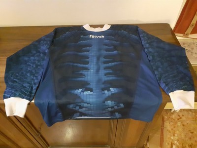 MAGLIA SHIRT VINTAGE FOOTBALL REUSCH GOALKEEPER PORTIERE SIZE XL BLUE 