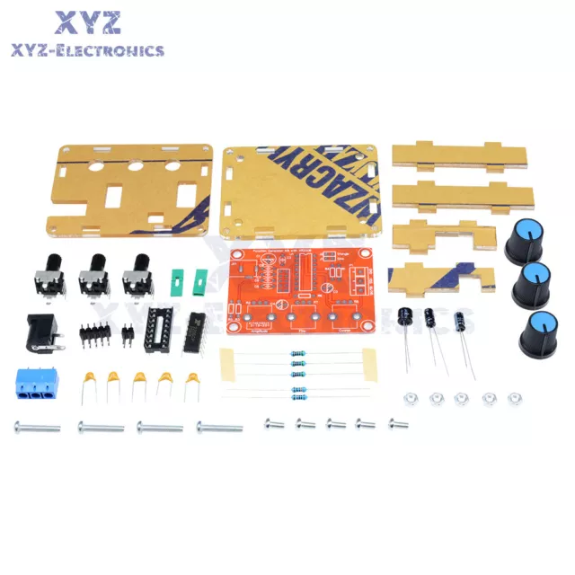 XR2206 1HZ-1MHZ Function Signal Generator DIY Kits Sine Triangle Square + Case