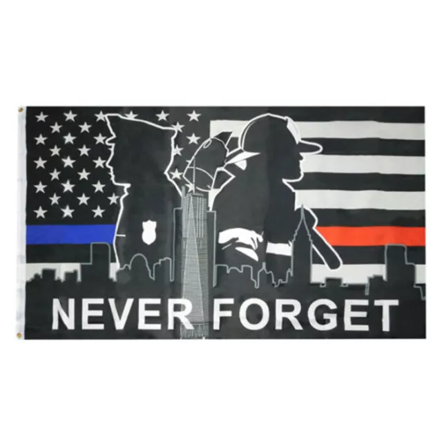 Never Forget Flag 3ft X 5ft September 11th 9/11 New York City Twin Towers Honor