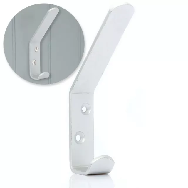 Double Coat Hanger Hook Wall Mounted Door Hat/Clothes Robe Peg Holder Single