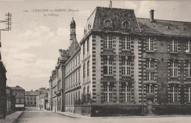 CPA 51 CHALONS sur MARNE (Marne) Le Collège